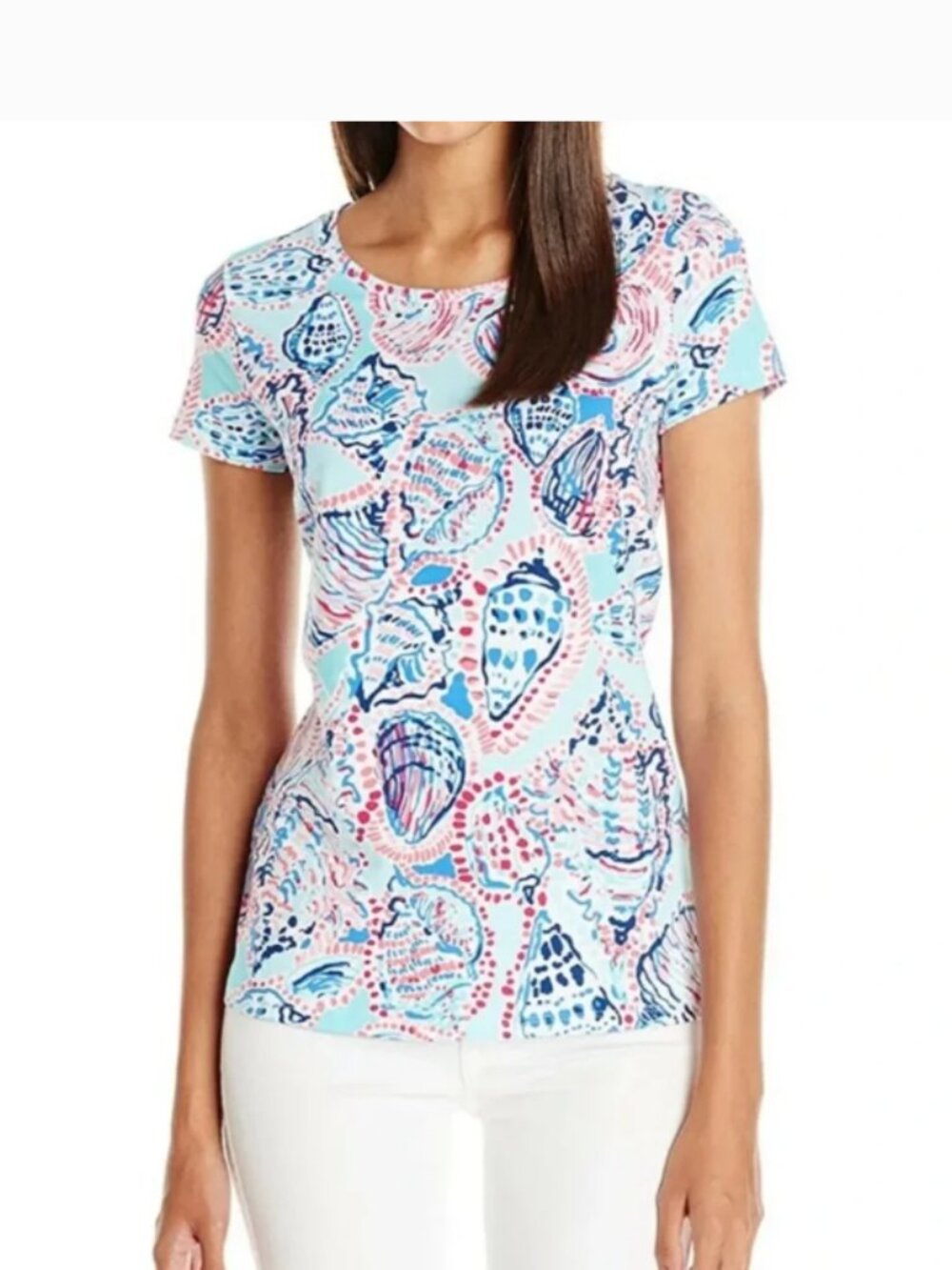 Lilly Pulitzer Shell Me About It Karrie Crew-Neck T-Shirt size M